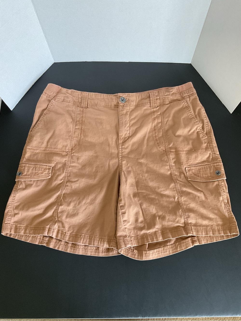 Style & Co Brown Cargo Shorts Relaxed Fit 18W